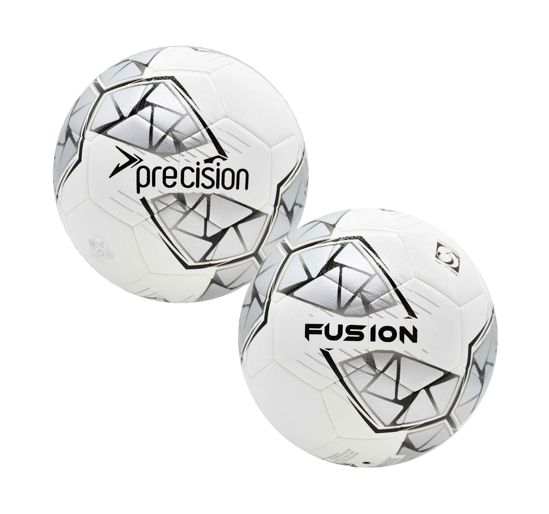 Precision Fusion FIFA Basic Training Ball 4 White/Silver/Black/White 4 White/Silver/Black/White