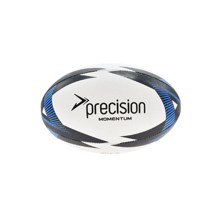 Precision Momentum Rugby Training Ball 4 White/Black/Blue 4 White/Black/Blue