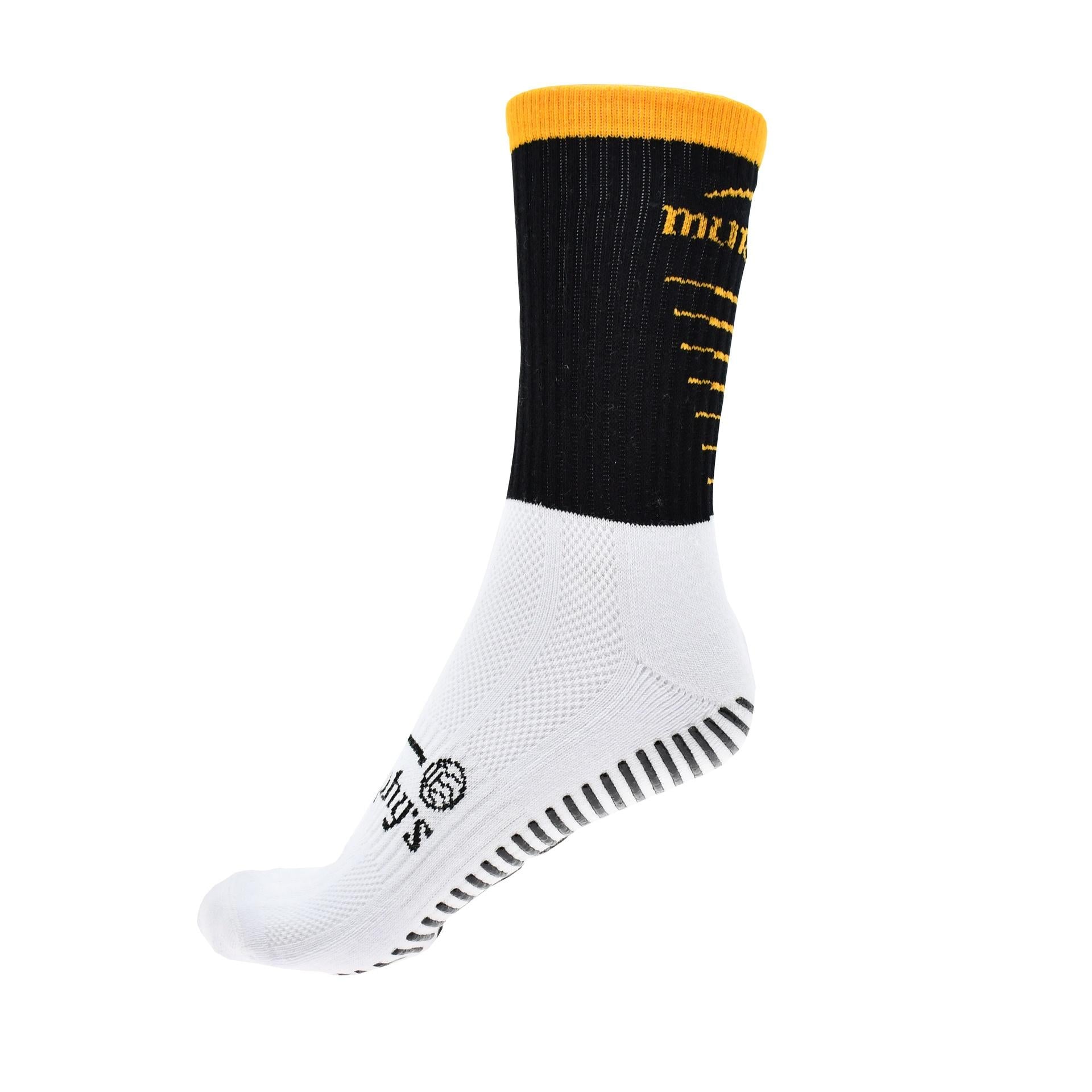Murphy's Pro Mid Grip Socks Adult 6-8 Black/Amber 6-8 Black/Amber