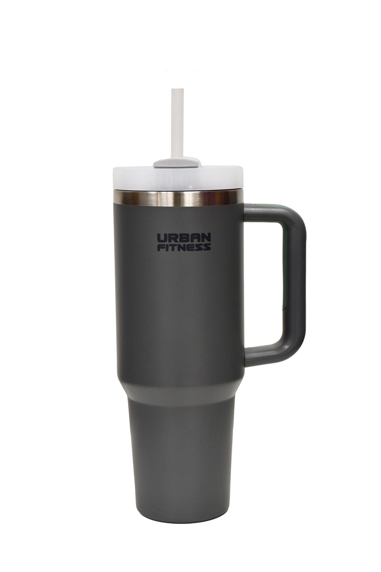 Urban Fitness VitalSip - Borraccia da viaggio per bevande calde e fredde, 1,2 l, con manico, senza BPA, design elegante e moderno, grigio ardesia