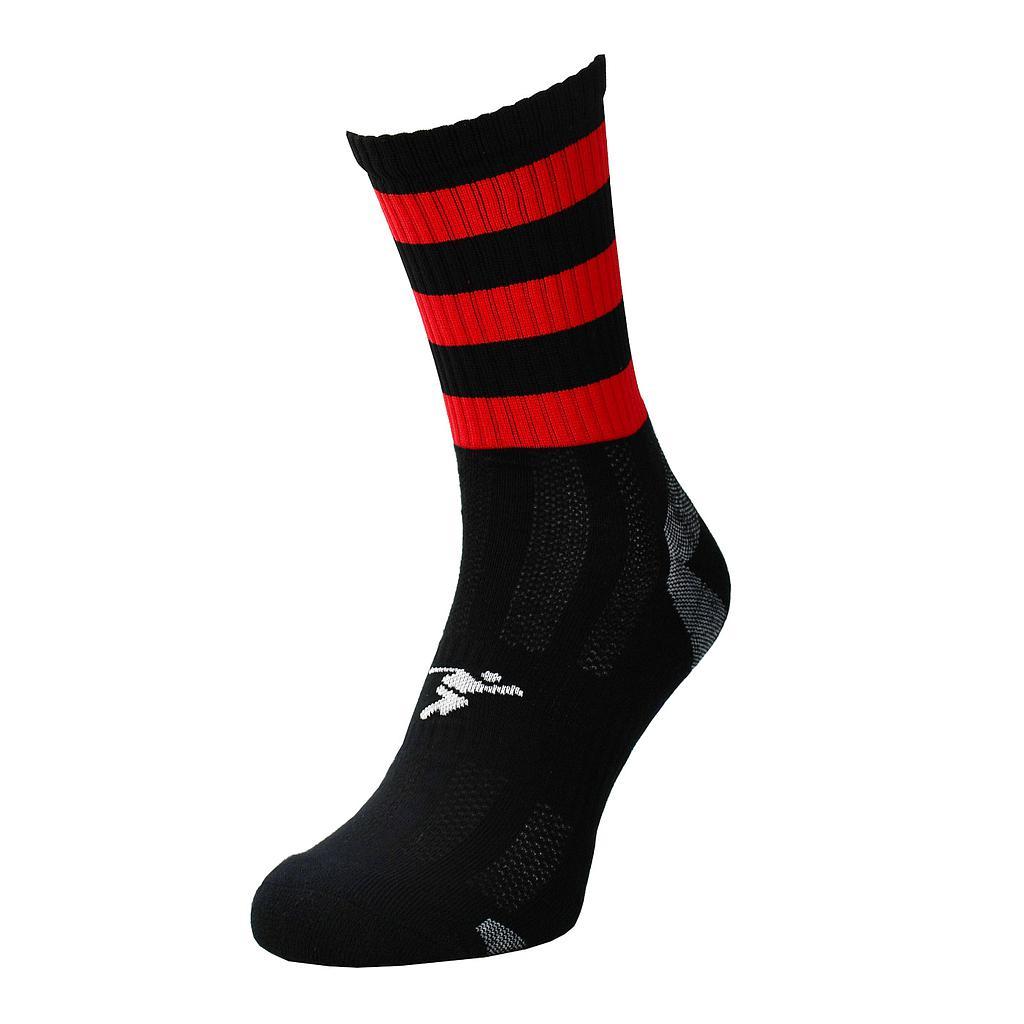 Precision Pro Hooped GAA Mid Socks 7-11 Black/Red 7-11 Black/Red