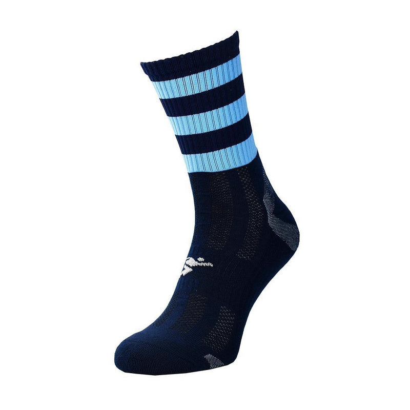 Precision Pro Hooped GAA Mid Socks 7-11 Navy/Sky 7-11 Navy/Sky