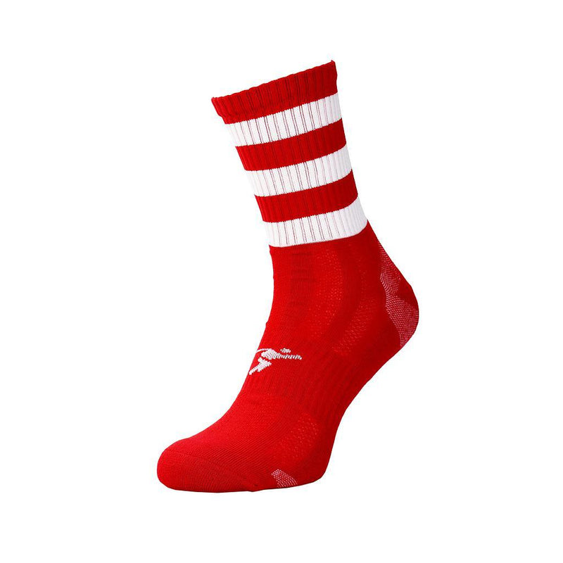 Precision Pro Hooped GAA Mid Socks 7-11 Red/White 7-11 Red/White