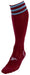 Precision 3 Stripe Pro Football Socks Junior J12-2 Maroon/Sky J12-2 Maroon/Sky