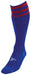 Precision 3 Stripe Pro Football Socks Junior J12-2 Royal/Red J12-2 Royal/Red