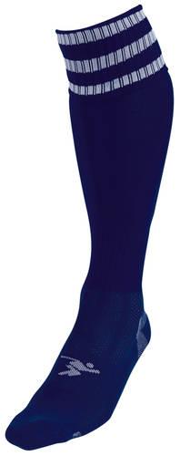 Precision 3 Stripe Pro Football Socks Junior 3-6 Navy/White 3-6 Navy/White