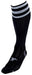 Precision 3 Stripe Pro Football Socks Adult 7-11 Black/White 7-11 Black/White