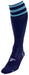 Precision 3 Stripe Pro Football Socks Adult 7-11 Navy/Sky 7-11 Navy/Sky