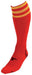 Precision 3 Stripe Pro Football Socks Adult 7-11 Red/Yellow 7-11 Red/Yellow