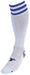 Precision 3 Stripe Pro Football Socks Adult 7-11 White/Royal 7-11 White/Royal