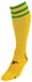 Precision 3 Stripe Pro Football Socks Adult 7-11 Yellow/Green 7-11 Yellow/Green