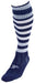 Precision Hooped Pro Football Socks Junior J12-2 Navy/White J12-2 Navy/White