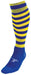 Precision Hooped Pro Football Socks Junior J12-2 Royal/Yellow J12-2 Royal/Yellow