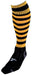 Precision Hooped Pro Football Socks Junior 3-6 Black/Amber 3-6 Black/Amber