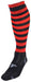 Precision Hooped Pro Football Socks Junior 3-6 Black/Red 3-6 Black/Red