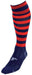 Precision Hooped Pro Football Socks Junior 3-6 Navy/Red 3-6 Navy/Red