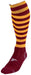 Precision Hooped Pro Football Socks Adult 7-11 Maroon/Amber 7-11 Maroon/Amber