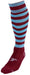 Precision Hooped Pro Football Socks Adult 7-11 Maroon/Sky 7-11 Maroon/Sky