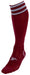 Precision 3 Stripe Pro Football Socks Junior J12-2 Maroon/White J12-2 Maroon/White