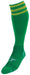 Precision 3 Stripe Pro Football Socks Junior J12-2 Green/Gold J12-2 Green/Gold