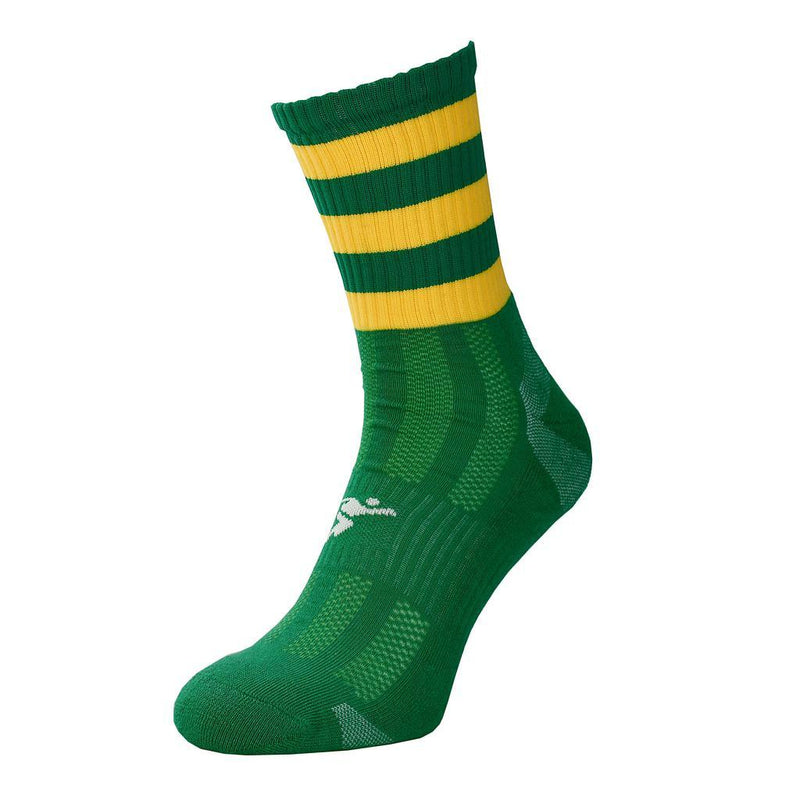 Precision Pro Hooped GAA Mid Socks Junior J12-2 Green/Gold J12-2 Green/Gold