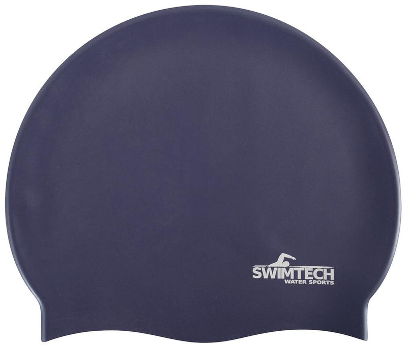 SwimTech Silicone Swim Cap Navy Navy
