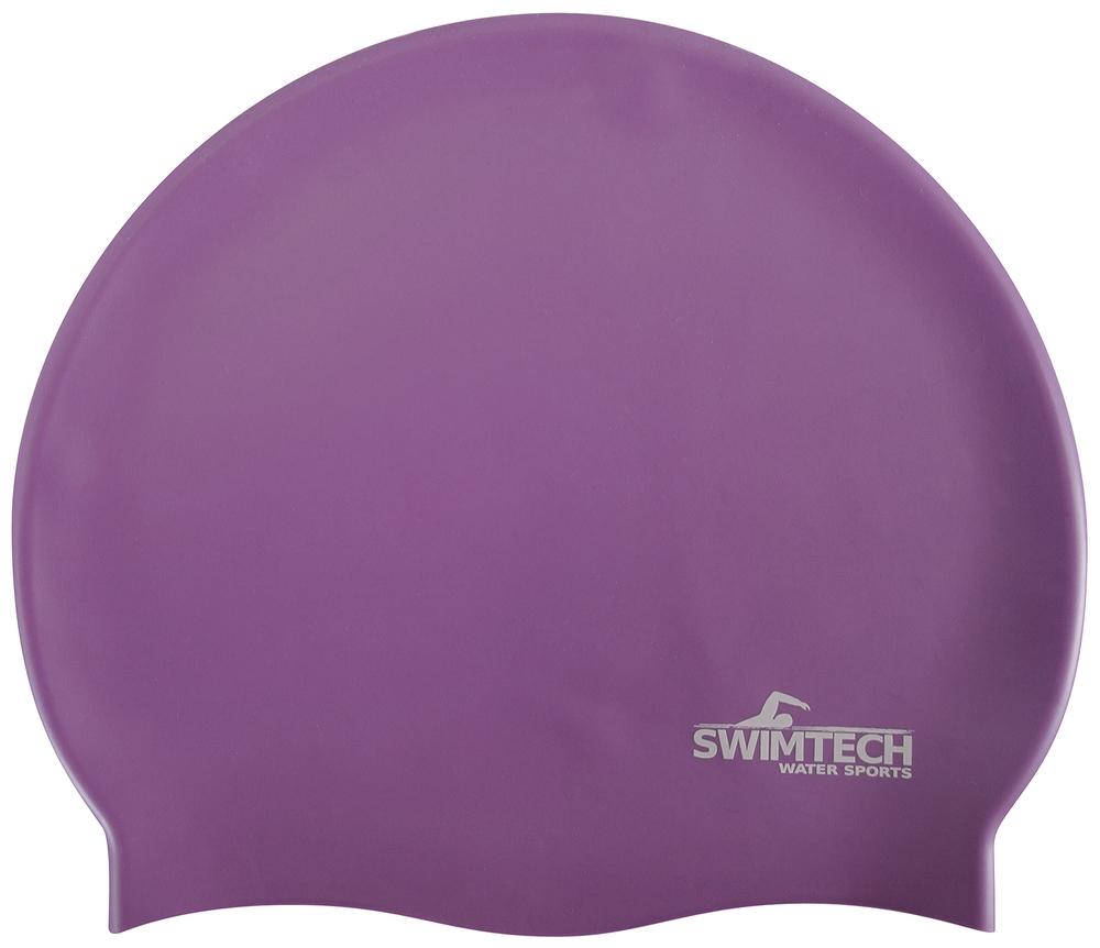 SwimTech Silicone Swim Cap Purple Purple