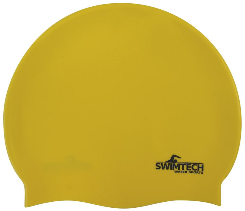 SwimTech Silicone Swim Cap Yellow Yellow
