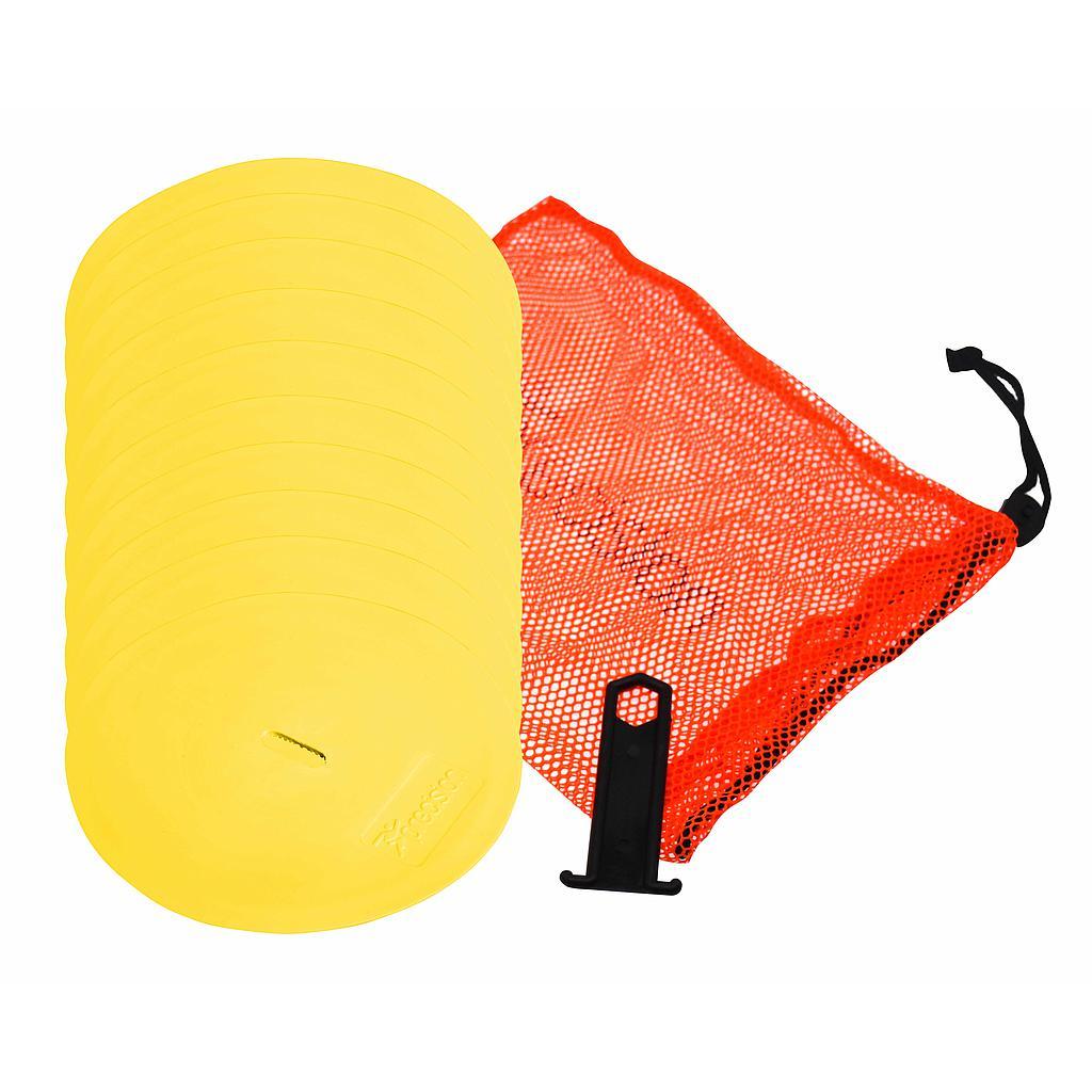 Precision Round Marker Discs (Set of 10) 20cm Yellow 20cm Yellow