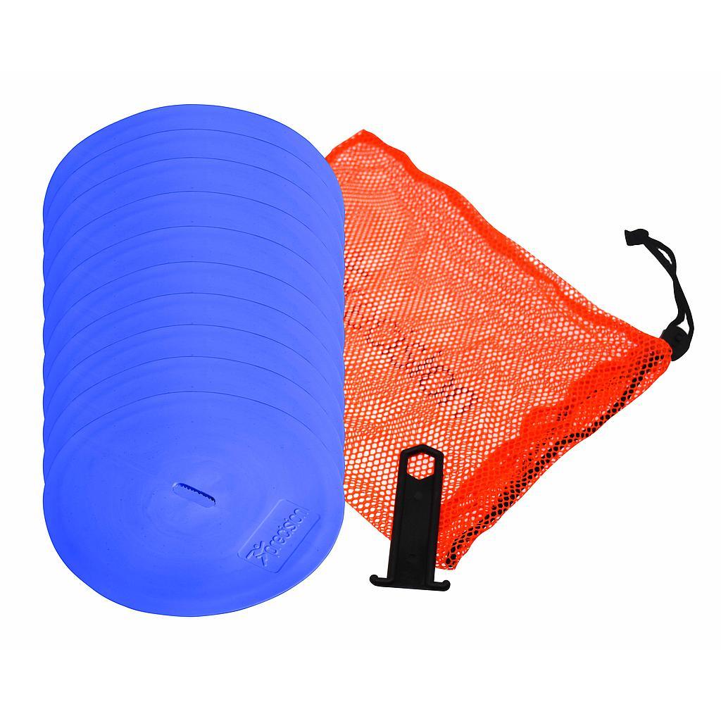 Precision Round Marker Discs (Set of 10) 20cm Blue 20cm Blue