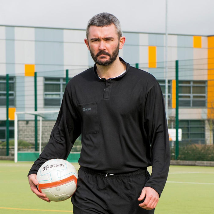 Precision Referee Long Sleeve Shirt L 42-44" Black/White L 42-44" Black/White