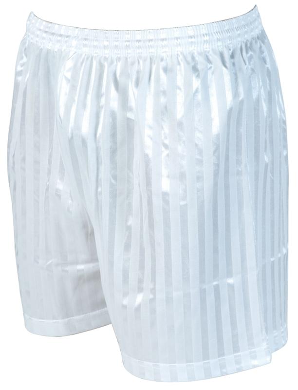 Precision Striped Continental Football Shorts Adult L 38-40" White L 38-40" White