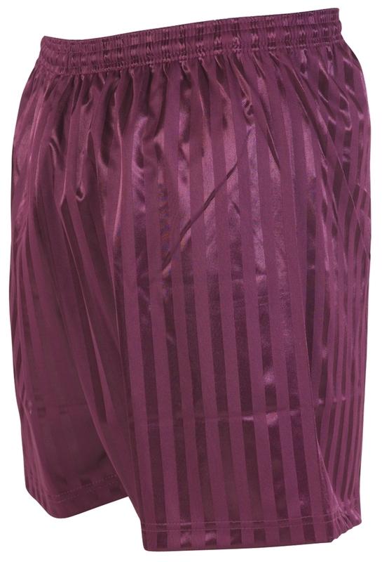 Precision Striped Continental Football Shorts Junior S Junior 22-24" Maroon S Junior 22-24" Maroon