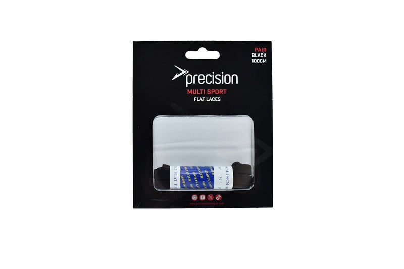 Precision Flat Laces (Single) 100cm Black 100cm Black