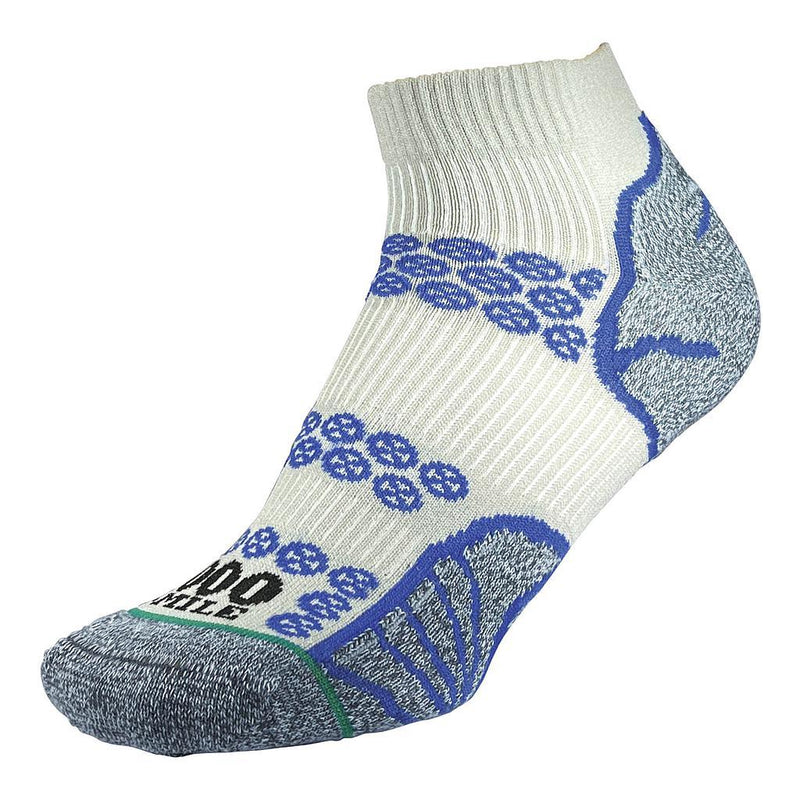 1000 Mile Lite Anklet Sock Men's (Recycled) Medium Silver/Royal Blue Medium Silver/Royal Blue
