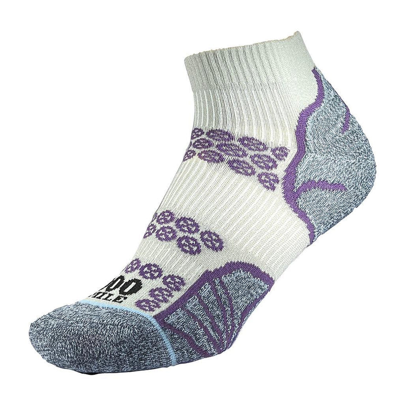 1000 Mile Lite Anklet Sock Ladies (Recycled) Medium Silver/Purple Medium Silver/Purple