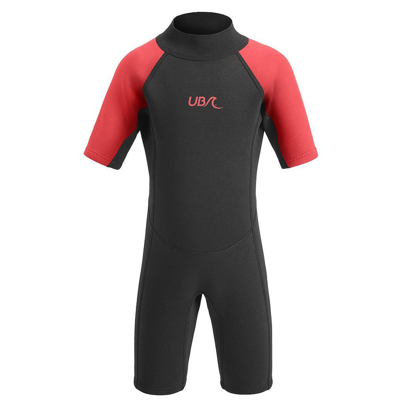 UB Kids Sharptooth Shorty Wetsuit 3-4 Years Black/Red 3-4 Years Black/Red