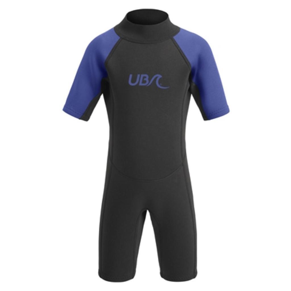 UB Kids Sharptooth Shorty Wetsuit 5-6 Years Black/Blue 5-6 Years Black/Blue