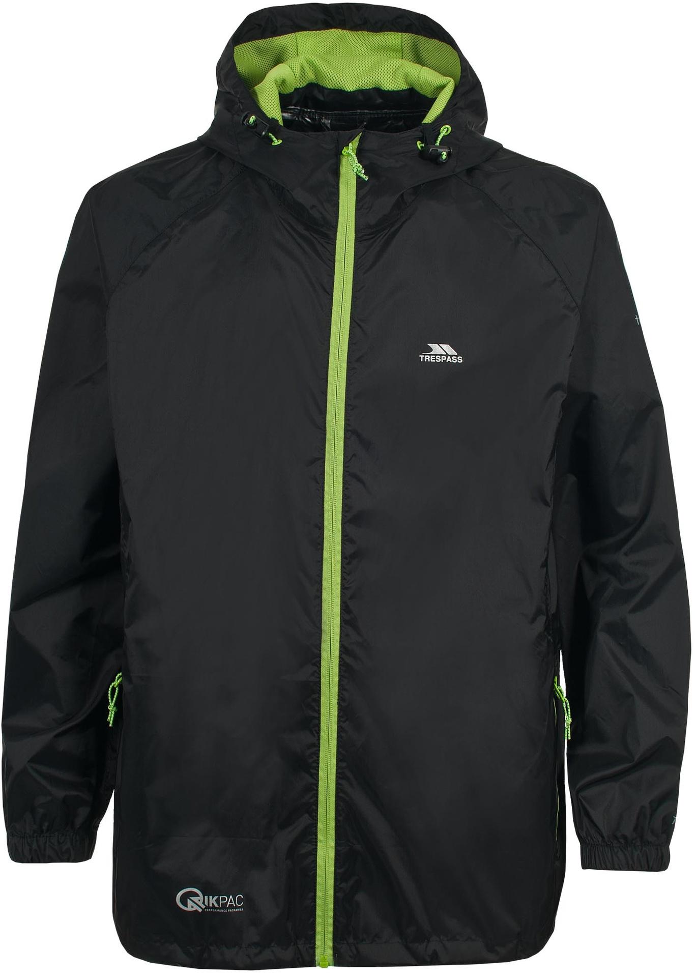 Trespass Qikpac Waterproof Jacket Small Black Small Black