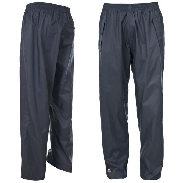 Trespass Unisex Qikpac Compact Pack Away Waterproof Trousers with 3 Pocket Openings