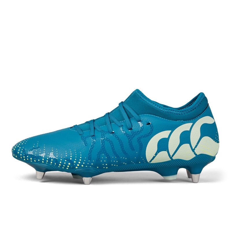 Canterbury Men's Speed Infinite Team Soft Ground Rugby Boot Adults Lagoon Sunny Lime Spray