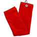 Longridge Blank Luxury 3 Fold Golf Towel Red Red