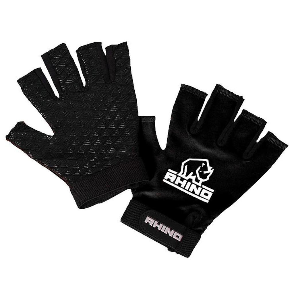 Rhino Pro Half Finger Mitts Adult Small/Medium Black Small/Medium Black