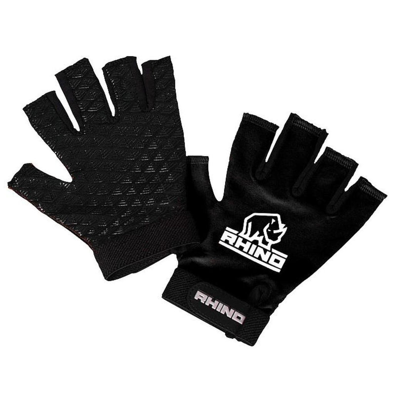 Rhino Pro Half Finger Mitts Adult Small/Medium Black Small/Medium Black