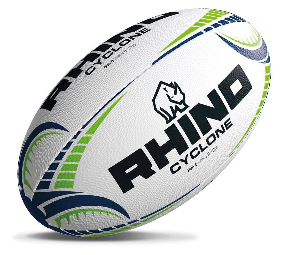 Rhino Cyclone Rugby Training Ball 5 White 5 White