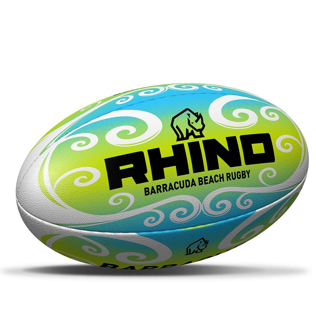 Rhino Barracuda Beach Pro Rugby Ball 4.5 Green/Blue/Wht 4.5 Green/Blue/Wht