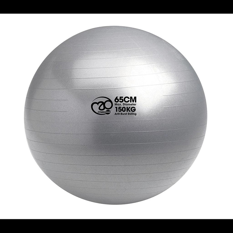 Fitness Mad 150kg Anti-Burst Swiss Ball 55cm Graphite 55cm Graphite