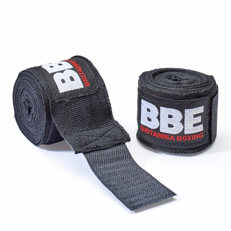 BBE Boxing Club Handwraps 3.5m Black 3.5m Black