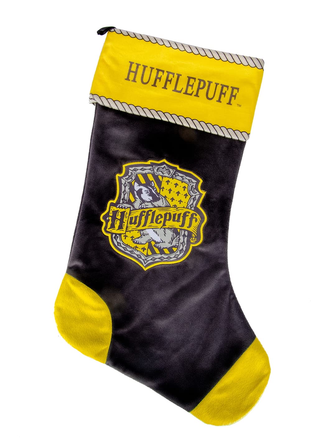 Merchoid Harry Potter: Hufflepuff Christmas stocking - Large Hogwarts house xmas stocking decoration/Christmas ornament/gift pouch