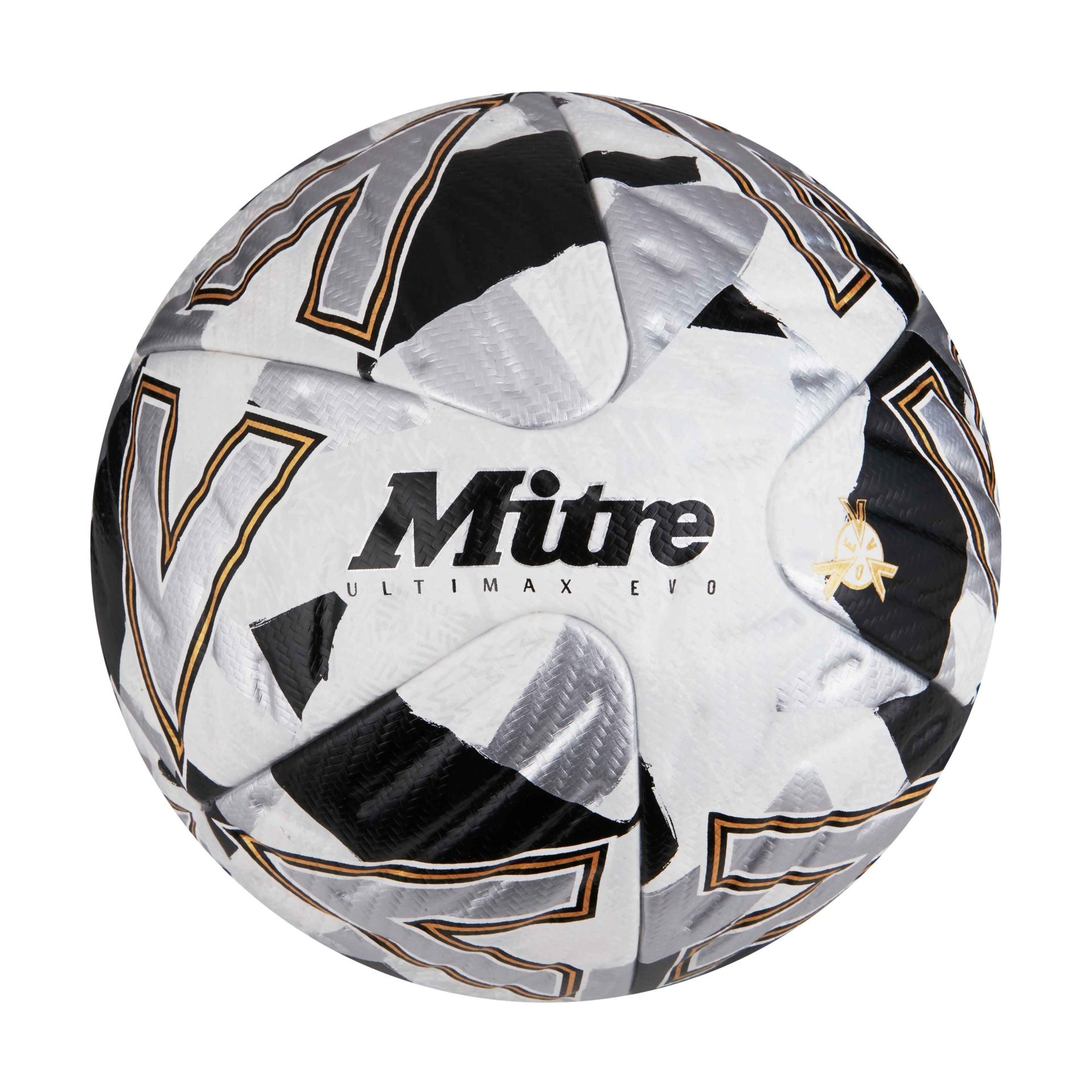 Mitre Ultimax Evo Football 5 White/Silver/Black 5 White/Silver/Black
